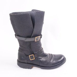 Fiorentini + Baker black leather moto boots in EUC!